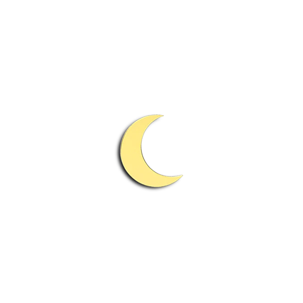 Crescent Moon 18k Gold Gem