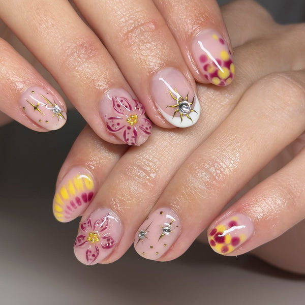 BIAB Medium Nail Art