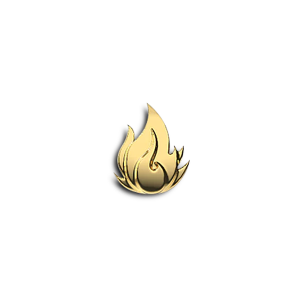 Flame 18k Gold Gem